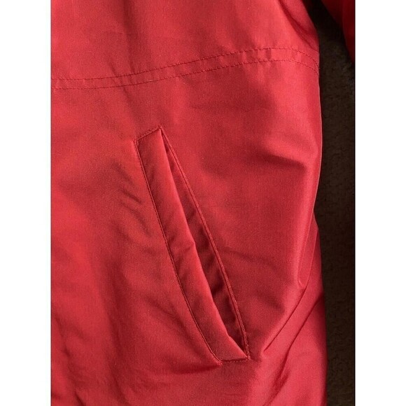 Old Navy Jacket Womens Large Red Lined Hooded  Full Zip Coat - Picture 11 of 12